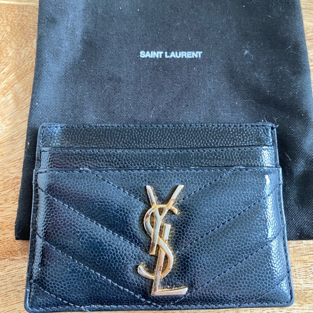 YSL leather card holder